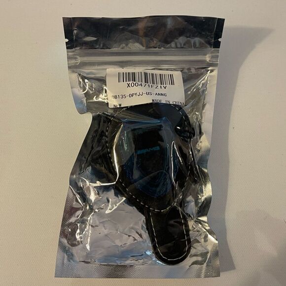 AMG Mercedes Sunglass Holder for Car with Logo Black PU Leather NWT - Picture 12 of 12